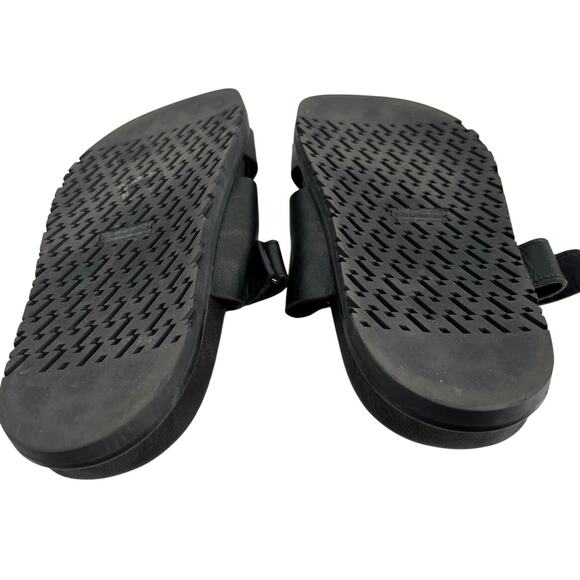Galerie Des Tanneurs Slides Sandals Black Leather Mens Size 8.5 Designer H main image 8
